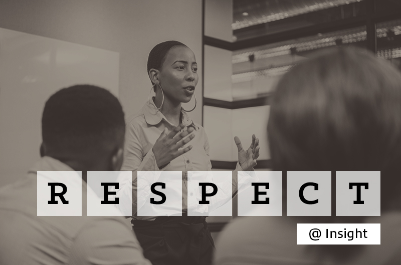 RESPECT Group Two colleagues view procurement platform on desktop computer