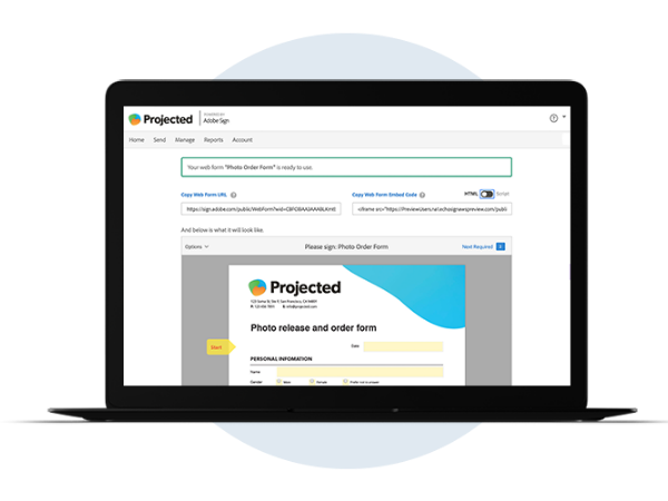 Dokumente online unterzeichnen. Unterschriften über eure Website einholen.